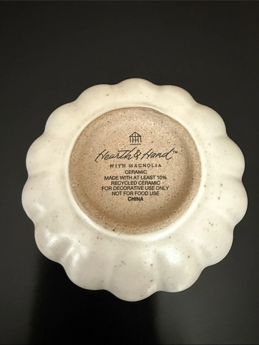 Hearth and Hand Fluted Ceramic Trinket Dish